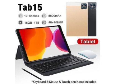 10.1-Inch Tablet with 8GB RAM, 128GB Storage, 10-Core Processor, 5G Connectivity, Bluetooth 5.0, Android 12 – Black