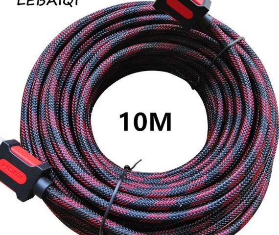 10m High-Speed HD HDMI Cable with Ethernet V1.4 – 4K 3D in Black/Red