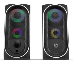 buy HP MULTIMEDIA WIRED SPEAKER WITH LED LIGHTING BLACK DHE-6001 in kumasi