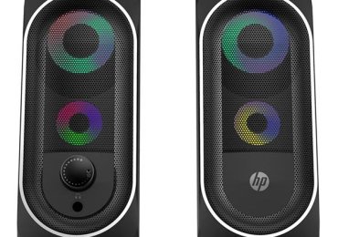 buy HP MULTIMEDIA WIRED SPEAKER WITH LED LIGHTING BLACK DHE-6001 in kumasi