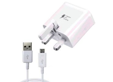 1M USB Data Cable with Complimentary Travel Charger – White