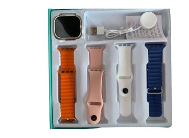 4-in-1 Smartwatch with Bluetooth, Call Function, Heart Rate Monitor, and Wireless Charging