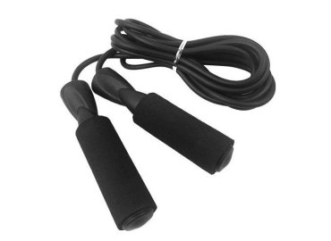 9.1FT Adjustable Fitness Jump Rope with Soft Foam Handles – Black