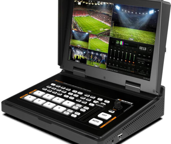 AVMATRIX Shark S4 PLUS 4-Channel Video Switcher with SDI/HDMI and 10.1″ IPS Screen