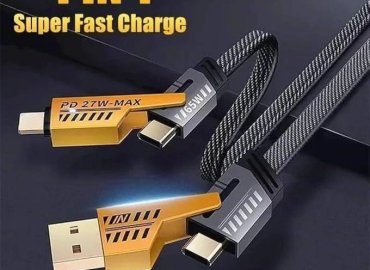 Black 4-in-1 Universal Charging Cable