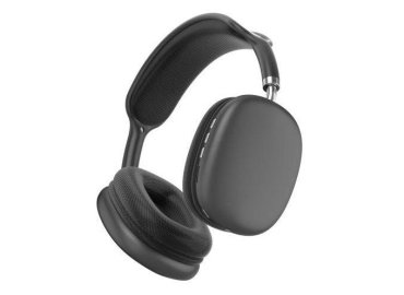 Black Bluetooth Headphones with Air Noise Cancellation