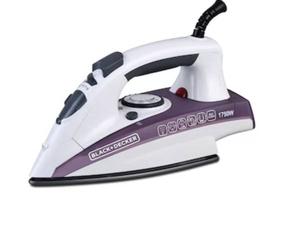 BLACK & DECKER 1750W Steam Iron with Non-Stick Soleplate – Model X1750-B5