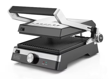 BLACK & DECKER 2000W Contact Grill with 180° Rotating Function and Removable Plates – Model CG2000-B5