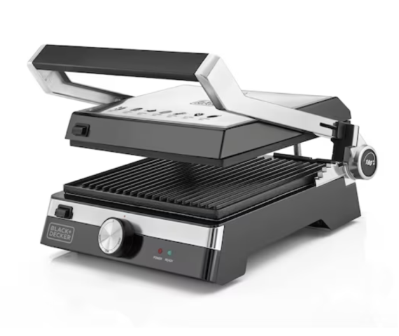 BLACK & DECKER 2000W Contact Grill with 180° Rotating Function and Removable Plates – Model CG2000-B5