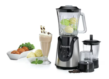 BLACK & DECKER 600W Glass Blender with Dual Mills – Model BX600G-B5