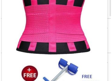 Black Hot Body Shaper Waist Trainers with Complimentary Tummy Trimmer