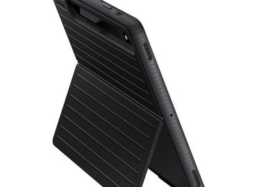 Black Protective Stand Cover for Samsung Tab S8 and Tab S7