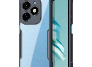 Black Shockproof Transparent Case for TECNO Spark 20 4G