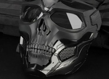 Black Skull Horror Helmet Mask