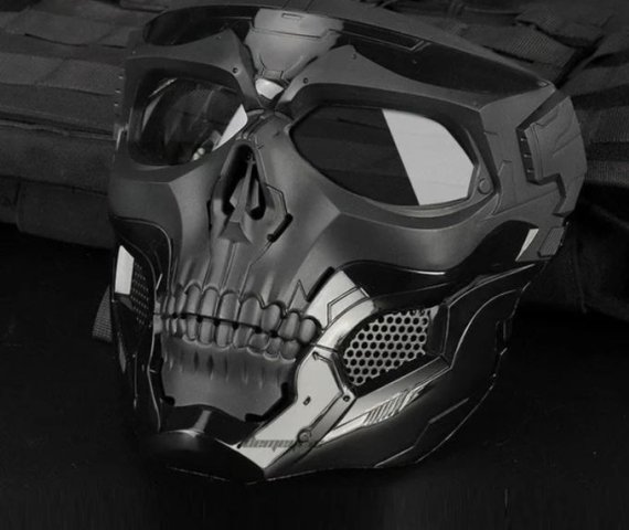 Black Skull Horror Helmet Mask