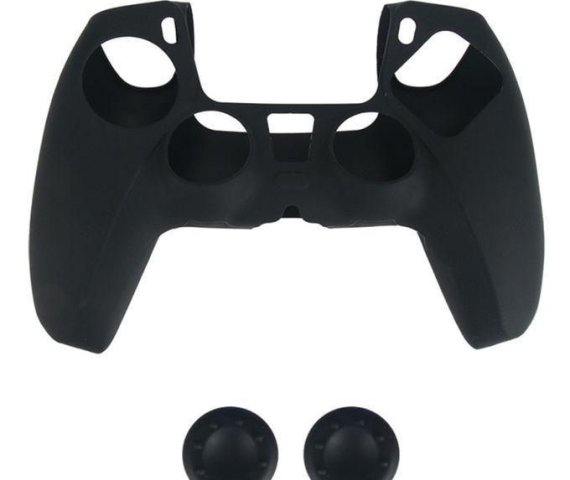 Black Soft Silicone Protective Grip Case for PS5 Controller