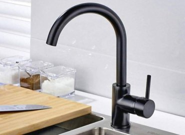 Black Steel Kitchen Faucet