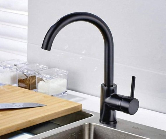 Black Steel Kitchen Faucet