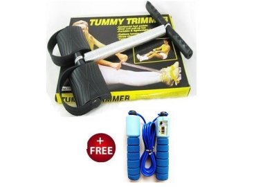 Black Tummy Trimmer with Complimentary Jump Rope