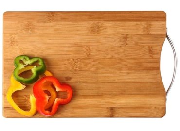 Brown Wooden Cutting and Slicing Board with Holder