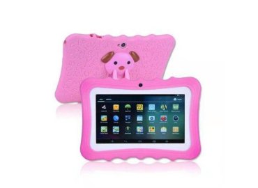 Children’s 7-Inch Android 6.0 Tablet with 1GB RAM, 8GB Storage, WiFi, Dual Cameras, Google Play, and Educational Apps – Pink