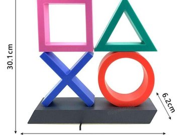 Colorful Game Icon Light Lamp for PS4/PS5 with Voice Control – Decorative Tabletop Atmosphere Lamp in 4 Styles, Ideal for Night Lighting
