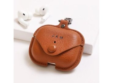 Customizable Soft Vegan Leather Earbud Case
