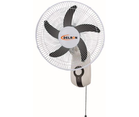 Delron 16-Inch Wall Fan (Model DWF16-01) – White and Black