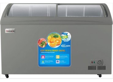 Delron 258-Litre Grey Display/Showcase Chest Freezer