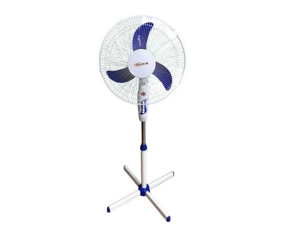 Delron DSF-40 16-Inch Standing Fan – White and Blue