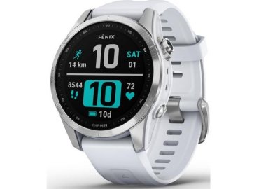 Garmin Fenix 7S Silver Multisport GPS Watch with Whitestone Band