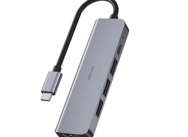 Gray 5-in-1 Type-C Adapter 4K by Green Lion