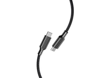 Green Lion Casablanca 1.2M Braided Type-C to Type-C Cable – Black