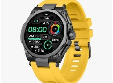 Green Lion Grand Smart Watch in Yellow with Black Case