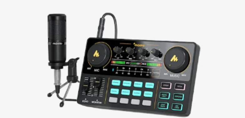 buy Maonocaster Lite AM200 Podcast Equipment Bundle (AM200 S1 soundcard kits)