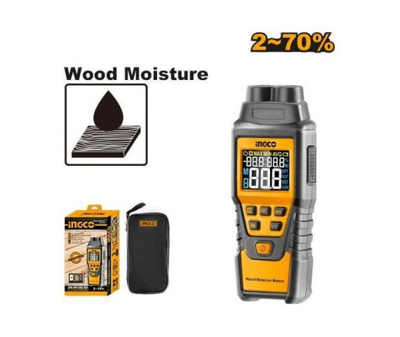 Ingco HETWM01 Wood Moisture Meter – Black and Yellow