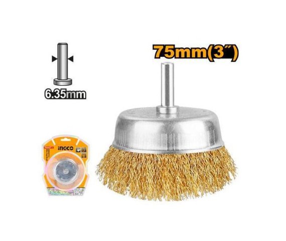 Ingco WB30751 Silver Wire Cup Brush