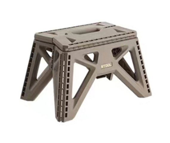 KHAKI Portable PP Folding Stool for Outdoor Camping with Carry Handle, Size L 6901-S – tvx19908