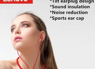 Lenovo HE05 Bluetooth 5.0 Magnetic Earphones – Red