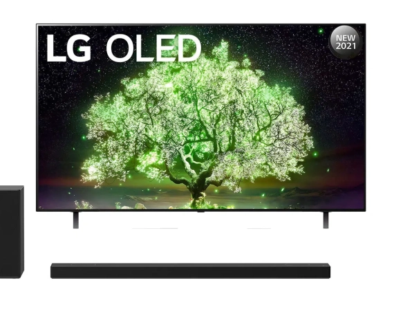LG 55-Inch A1 Series OLED 4K TV, Self-Lit OLED Technology, a7 Gen4 AI 4K Processor, Perfect Black & Perfect Color (OLED55A1PVA)