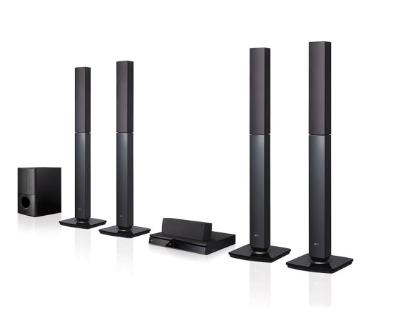 LG LHD657M 1,000W 5.1CH Surround Sound System with 4 Tallboy Speakers, FM Radio, and Bluetooth Music Streaming