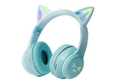 New Wireless RGB Cat Ear Headphones for Girls and Kids – Stereo Gaming Headset with Microphone