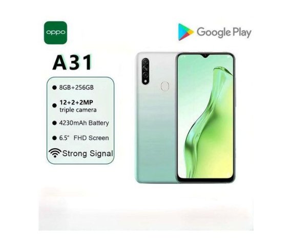 Oppo A31 Green – Brand New Discounted Smartphone with Original 6GB RAM and 128GB Storage, 6.49-Inch Display, Android Features, Plus Free Accessories