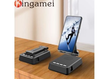 Portable Bluetooth 5.0 Speaker with Phone Stand – Black