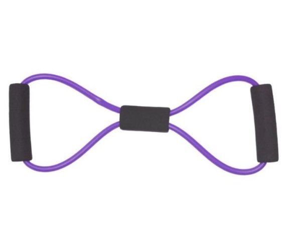 Purple Figure 8 Elastic Resistance Band for Fitness