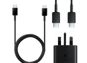Samsung 25W Super Fast Charger (3 Pins) with Type-C to Type-C Cable