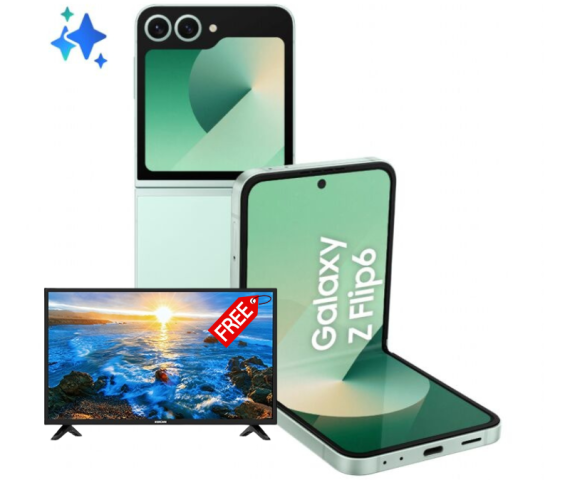 SAMSUNG GALAXY FLIP 6 12GB+256GB | INCLUDES FREE BRUHM 32″ TV