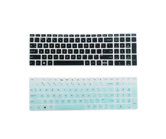 Set of 2 Black Thin Silicone Keyboard Covers for Laptops