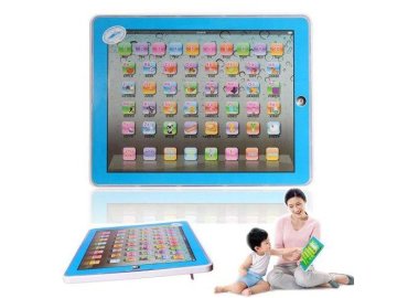 Set of 3 Blue Educational Touch Tablets for Children’s English Learning