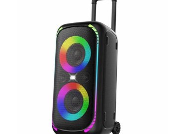 Soundtec by Porodo 640W Portable Party Speaker with Trolley – Black